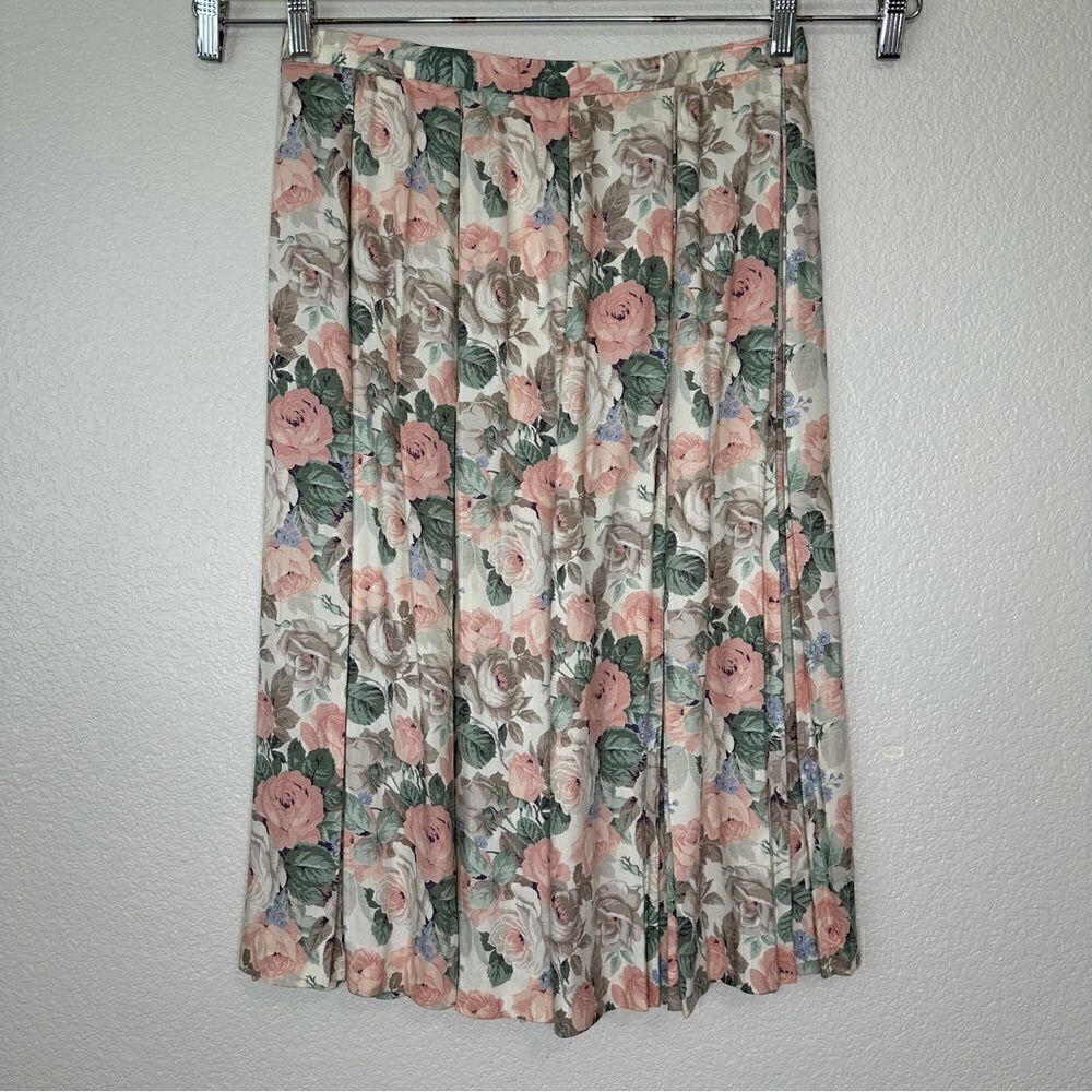 Country Sophisticated by Pendleton Wool Blend Floral Midi Skirt